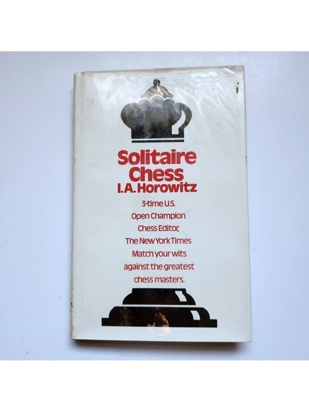 Solitaire Chess I. A. Horowitz 1962 Hard Cover Dust Jacket Mylar
